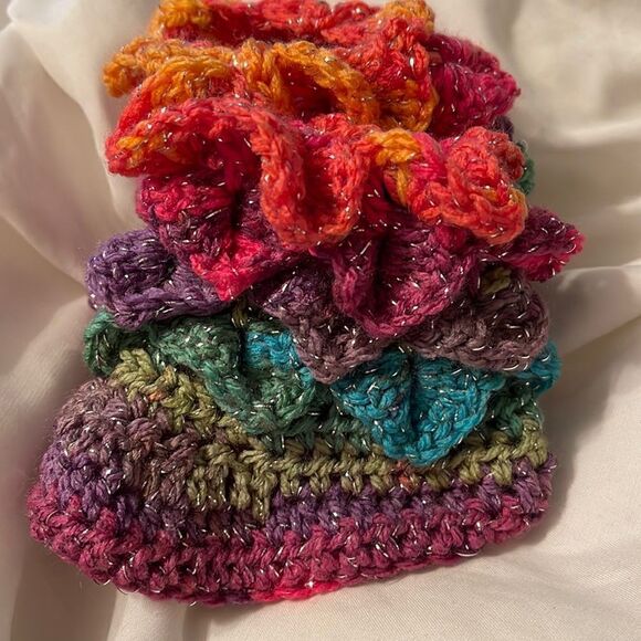 Mermaid dragon scale baby booties size 3 NEW shoes photos shoot boots handmade - Picture 1 of 11